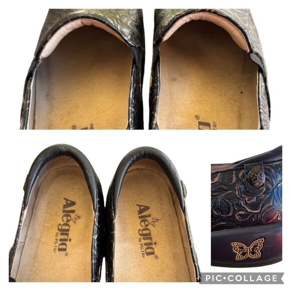 Alegria Keli Professional Bronze Age Leather Slip On Slip Resistant Clog Sz 37 - Picture 7 of 8